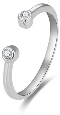Produktbild von Feiner Silberring mit Zirkonia AGG471