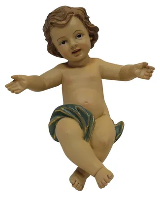 Produktbild von Heiligenfigur Jesuskind 21 cm handbemalt Polyresin Deko Figur