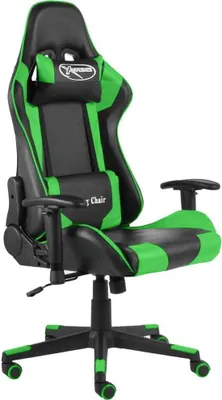 Image de The Living Store Chaise de jeu Pivotante Vert PVC