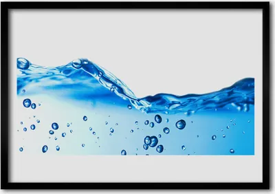 Produktbild von Bild 100x70 MDF-Rahmen Wandkunst Wasser-Kunst