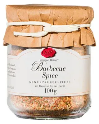 Produktbild von Gourmet Berner Barbecue Spice im 100g Glas FBA01