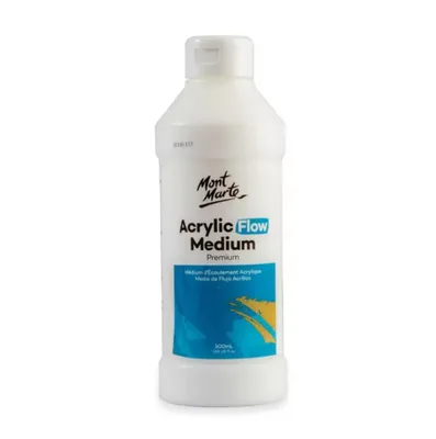 Produktbild von Mont Marte Acrylic Flow Medium 500 ml – Acryl-Malmittel für weiche Verläufe, erhöhte Fließkraft & gleichmäßige Deckkraft