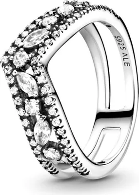 Produktbild von Wisbone Ring für Damen von PANDORA aus Sterlingsilber mit Zirkonia