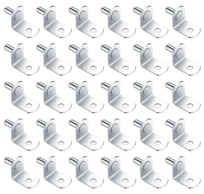 Produktbild von Regalbodenträger 30 Stk L-förmig Metall vernickelt 5 mm Regalstützen