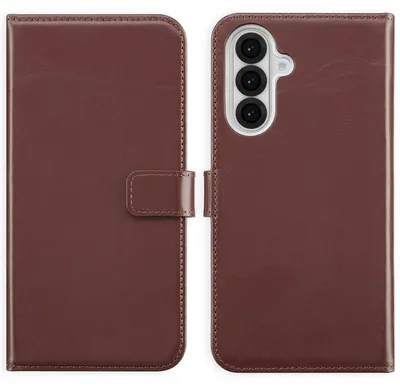 Imagen del producto de Funda de Cuero Auténtico tipo Libro para Samsung Galaxy A36 / A56 - Marrón