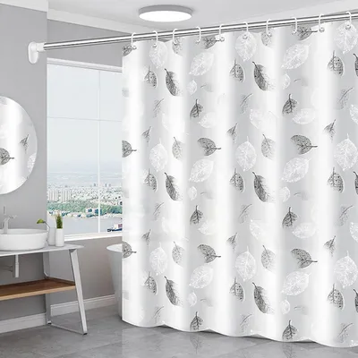 Produktbild von Duschvorhang Anti-Schimmel 180x200cm,Wasserdichter Duschvorhang,Blätter Badewanne Vorhang Schnell Trocknend für Badezimmer,Wasserfest für Badewanne Bad Vorhang,Cortina de Ducha Antimoho,180 x 200 cm
