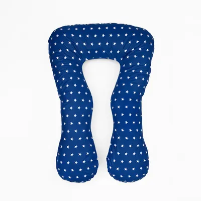 Produktbild von STERNCHEN Dunkelblau Schwangerschaftskissen Seitenschläferkissen Stillkissen Typ U Typ A 330 cm XXXL Lagerungskissen Relaxkissen ink.Bezug LOOLAY®