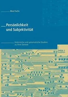 Produktbild von Persönlichkeit und Subjektivität