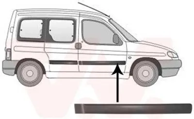 Produktbild von VAN WEZEL Zierleiste für die Tür Vorne Rechts Leiste für CITROËN Berlingo / Berlingo First (MF, GJK, GFK) 0903424
