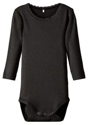 Productafbeelding van Name It langarmbody, zwart, meisjes, 12 maanden