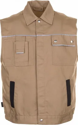 Produktbild von Planam Weste Canvas 320 Gr. 2XL khaki/schwarz