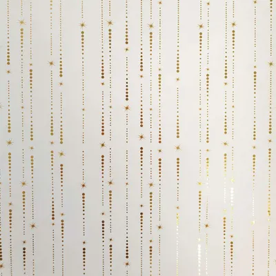 Produktbild von Geschenkpapier Sternschnuppen 70cm x 2m Rolle weiß / gold metallic