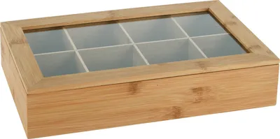 Produktbild von Excellent Houseware Teebox mit 8 Fächern Bambus