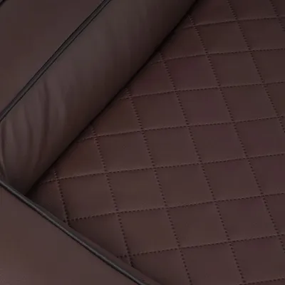 Produktbild von Knuffelwuff Orthopädisches Hundebett aus Laser gestepptem Kunstleder Hampstead 105 x 80cm Braun