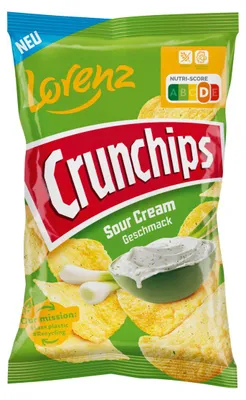 Obrázek produktu pro Lorenz Crunchips Sour Cream bramborové lupínky se zakysanou smetanou 150g