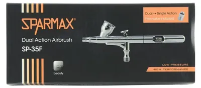 Airbrush Double Action 0,35 mm, Schwerkraft, Silber