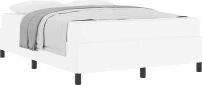 Obrázek produktu pro vidaXL Rám postele s matrací bílý 140 x 200 cm látka