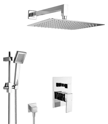 Image de Ensemble de douche encastré PaulGurkes avec douche pluie