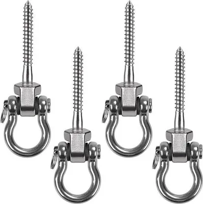 Produktbild von Famanu Schraubhaken Set für Hängestühle und Hängematten - 1800 kg Tragfähigkeit - Innen und Außen