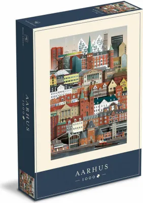 Obrázok produktu pre Martin Schwartz Puzzle Aarhus, mesto Puzzle Dánsko, 50 x 70 cm, 1000 dielikov, MS0602