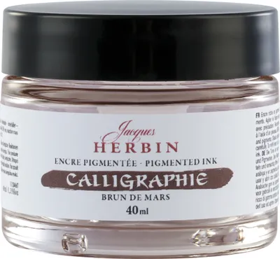 Produktbild von Jacques Herbin 3x Pigmentierte Kalligrafietine 40ml - Marsbraun 11346T