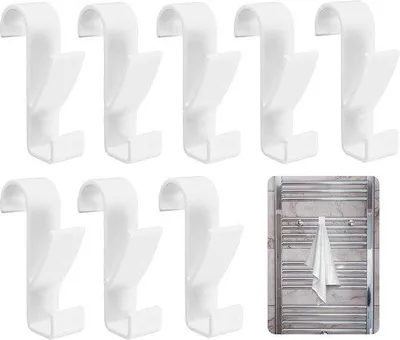 Image de Lot de 8 crochets pour radiateur, transparents