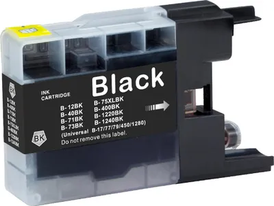Zdjęcie produktu dla TECHTEK Tusz zastępuje LC12, LC1220, LC1240XLBK, LC40, LC400, LC71, LC73, LC75 kompatybilny z [Brother] DCP-J 525 N, DCP-J 525 W, DCP-J 540 N, DCP-J