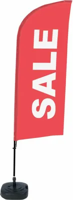 Produktbild von Showdown Beachflag - Komplett-Set -Englisch - Rot/Schwarz