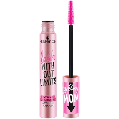 Immagine prodotto di Essence Lash Without Limits Extreme Lengthening and Volume Mascara 01 Extra Black Volumizing and Lengthening Vegan Cruelty Free e Paraben Free