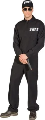 Produktbild von O7733-46-48 schwarz Herren Polizei Overall Policeanzug Gr.46-48
