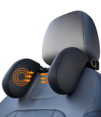 Produktbild von Auto Kopfstütze Verstellbar 140-280mm mit Memory Schaum - Ergonomische 3-Punkt-Stütze für Nacken & Schultern - Ohne Werkzeug Montage für Reise & Kind