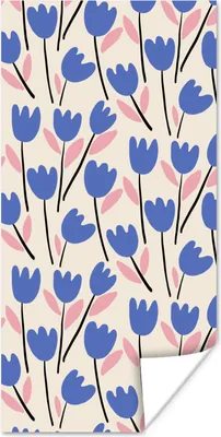 Produktbild von MuchoWow® Poster Blume - Muster - Tulpe 20x40 cm - Plakat - Foto