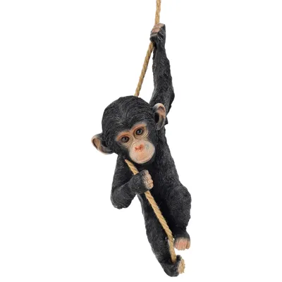 Produktbild von abc HOME | Gartenfigur | Affe am Seil | 70 cm H (inkl. Seil)