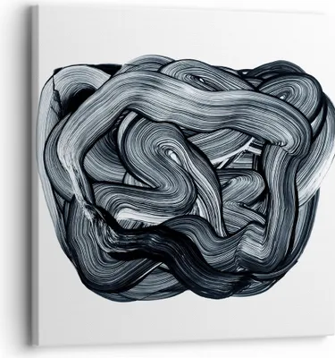 Produktbild von Bild auf Leinwand - Leinwandbild - Einteilig - Abstraktion schwarz verschwommen - 30x30cm - Wand Bild - Wanddeko - Wandbilder - Leinwanddruck - Bilder - Wanddekoration - Leinwand bilder - AC30x30-4874