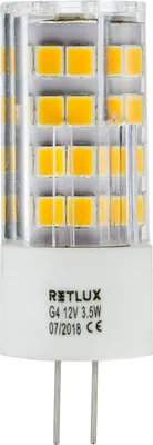 Obrázek produktu pro RETLUX RLL 298 LED žárovka, příkon: 3,5 W, patice G4, 12V 3000K - teplá bílá, životnost více než 15 000h, světelný tok 380 lm