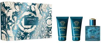 Obrázek produktu pro Versace Sada Eros - Toaletní voda, sprchový gel a balzám po holení, 3 x 50 ml