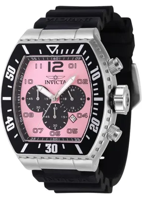 Produktbild von Invicta Pro Diver 47286 Herren Uhr - Quartz Bewegung - Edelstahl mit rosa Zifferblatt - 51 mm