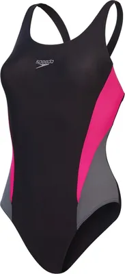 Produktbild von Speedo Colorblock 2.0 Badeanzug Damen chlorbeständig, Farbe:Schwarz, Größe:38