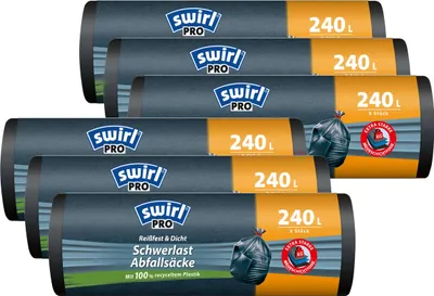 Produktbild von Swirl Schwerlast Säcke 240L 5 stk./ Rolle (6er Pack)