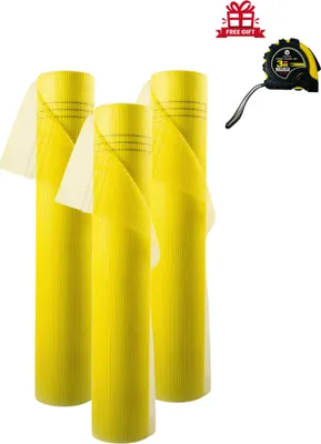 Zdjęcie produktu dla 150m² tkanina wzmacniająca z włókna szklanego 165g/m² żółta+ taśma miernicza gratis