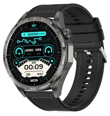 Produktbild von Smartwatch mit Anruffunktion und Wasserdichter Schlafüberwachung Mehrere Sportmodi Für Android iOS Schwarz