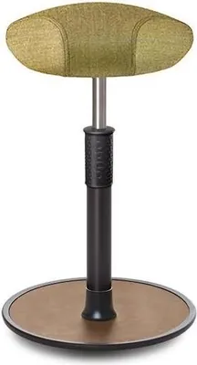 Produktbild von Sitz- Stehhocker Free Tall Triangel Camira Rivet Senfgelb schwarz /Natur.