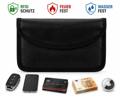 Produktbild von FireMat Keyless Go Schutz Tasche für Autoschlüssel – Autoschlüssel Etui, RFID Tasche, Signalblocker, NFC Schutz, Handy Tasche, feuerfest, wasserfest, KI-generiertes Bild