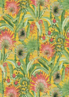 Obrázok produktu pre Erismann Tapeta Tropické listy v žltozelenej farbe - 661622 - 53 cm x 10,05 m