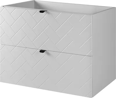 Produktbild von Badezimmerschrank, Weiß mit schwarzer Griff, 80 x 57 x 46 cm
