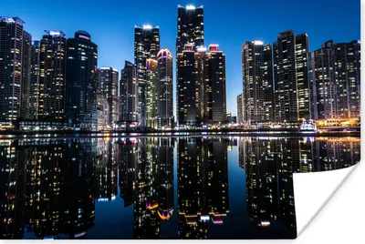 Produktbild von MuchoWow® Poster Skyline von Busan in Südkorea 120x80 cm - Bilder