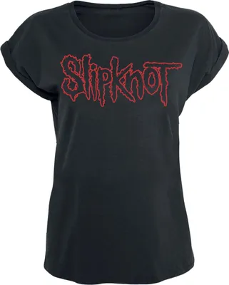 Produktbild von Slipknot T-Shirt Damen Logo schwarz Band-Merch, Bands, Horror 100% Baumwolle M