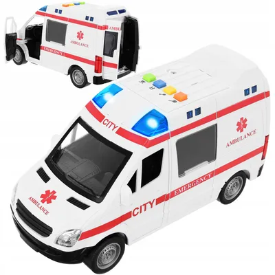 Zdjęcie produktu dla Ambulans Pogotowie Karetka Otwierane Drzwi Dzwięk