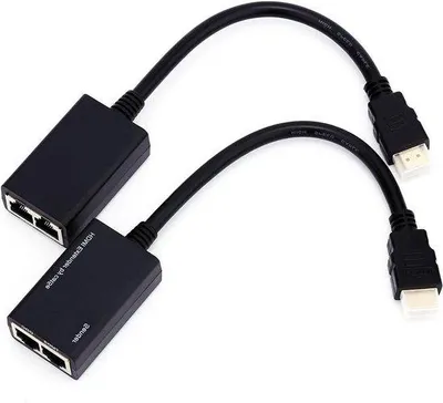Zdjęcie produktu dla Wzmacniacz HDMI 30 m, CAT5e, czarny, 1080p, 3D