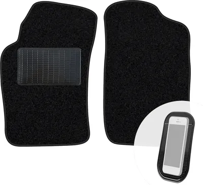 Produktbild von moto-MOLTICO Vorne Fußmatten Auto Velours Autoteppiche Schwarz Automatten Set 2-teilig passend für Toyota Avensis I 1997-2003